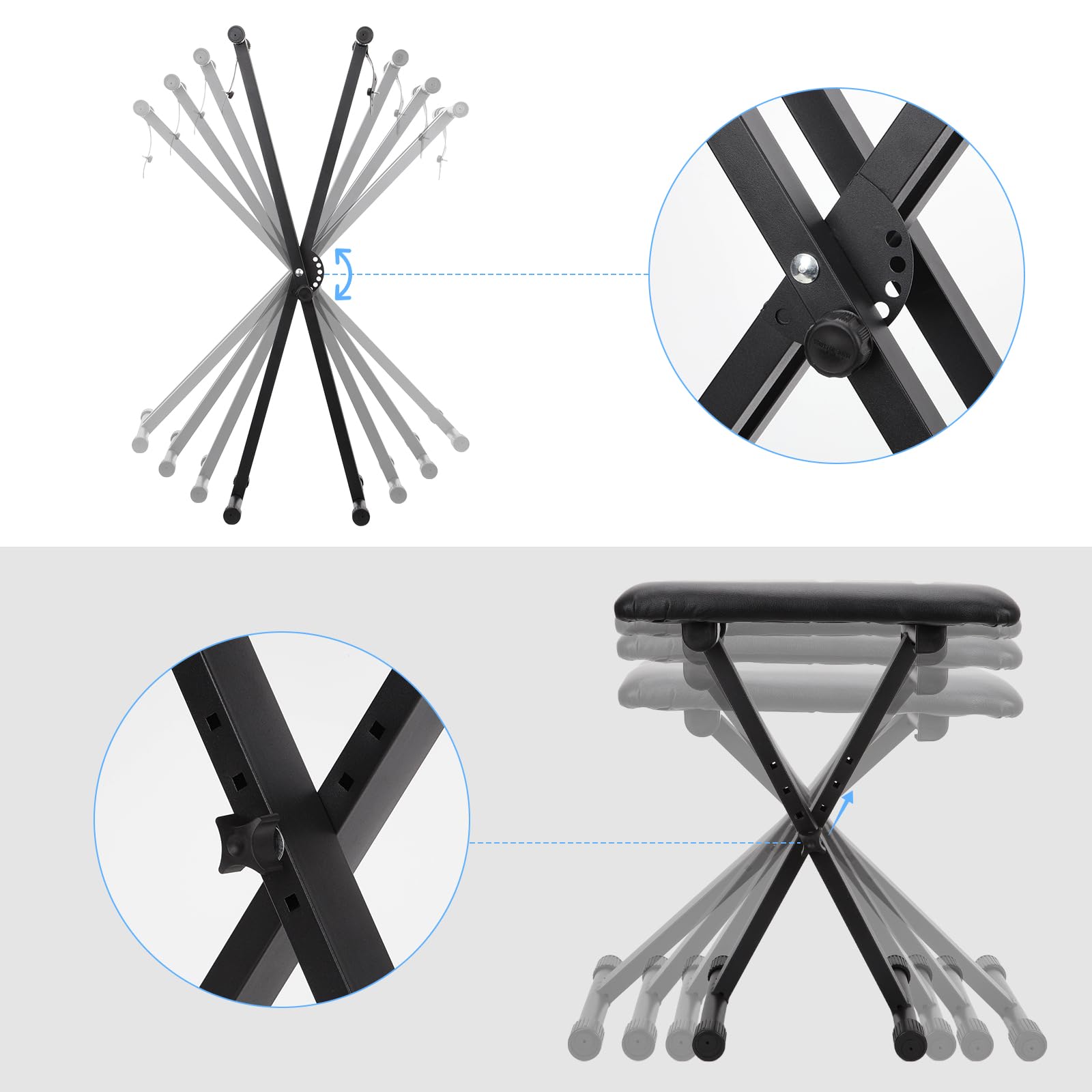 Amazon.com - Jdfdexc Keyboard Stands and Bench Set,Double-X